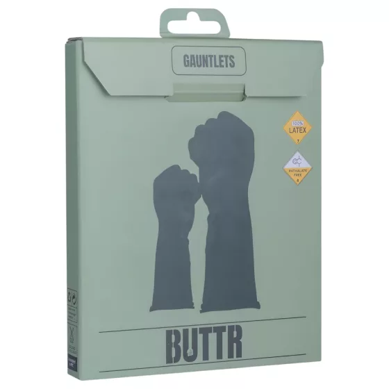 BUTTR Gauntlets - latex fisting gloves (black)