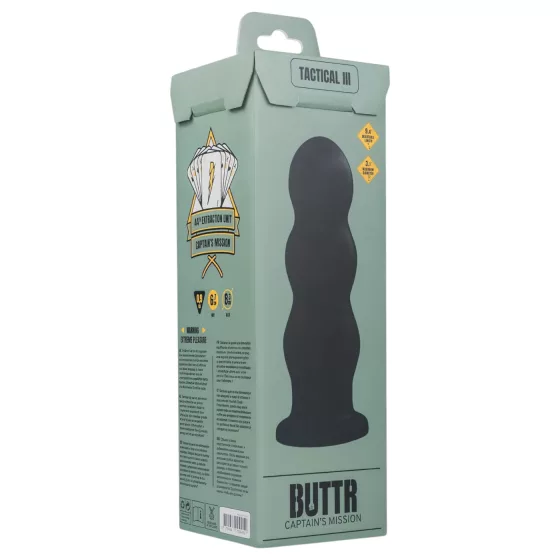 BUTTR Tactical III - Suction Cup Dildo (Black) 