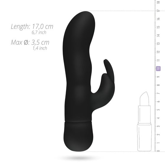 Easytoys Mad Rabbit - Black G-Spot Vibrator with Clitoral Stimulator