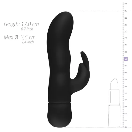 Easytoys Mad Rabbit - Black G-Spot Vibrator with Clitoral Stimulator