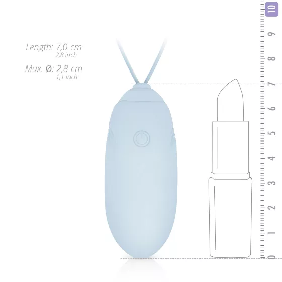 LUV EGG - wearable rechargeable wireless vibrating egg (blue)