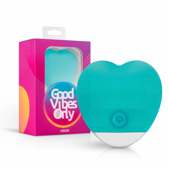 Good Vibes Oron - Rechargeable Heart-Shaped Clitoral Vibrator (Turquoise)