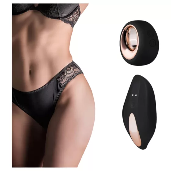 Pantyrebel - black high-leg knickers + remote-controlled vibrator (S-L)
