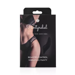   Pantyrebel - Rechargeable Vibrating Panties with Radio Control - Black (S-L)