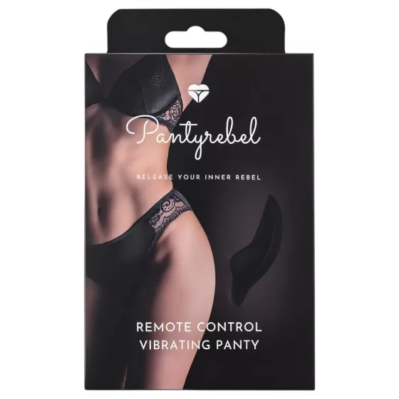 Pantyrebel - black high-leg knickers + remote-controlled vibrator (S-L)