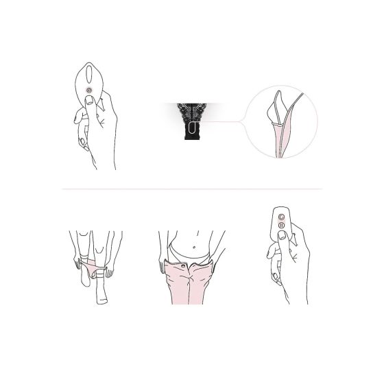 Pantyrebel - Wireless Rechargeable Vibrating Panties - Black (S-L)