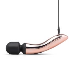   Rosy Gold Wand Curve - Rechargeable Massager Vibrator (Rose Gold)