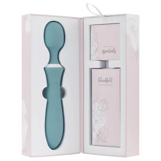 Bloom Orchid Wand - rechargeable massaging vibrator (turquoise)