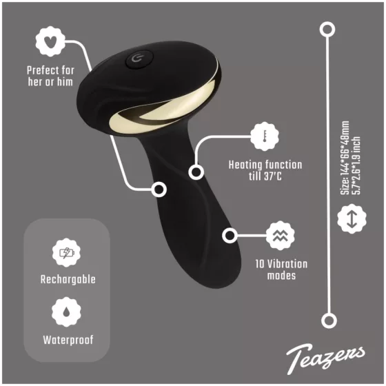 Teazers - Warming Function Anal Vibrator (Black)