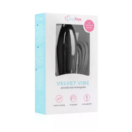 Easytoys Velvet Vibe - Rechargeable Black Wand Vibrator