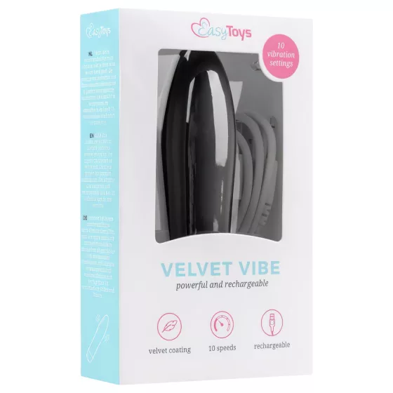 Easytoys Velvet Vibe - Rechargeable Black Wand Vibrator