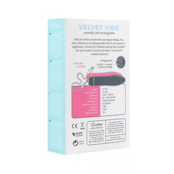 Easytoys Velvet Vibe - Rechargeable Black Wand Vibrator