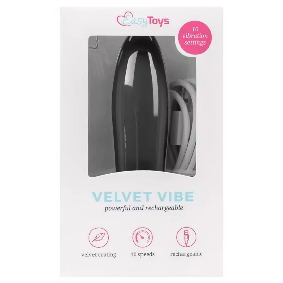 Easytoys Velvet Vibe - Rechargeable Black Wand Vibrator