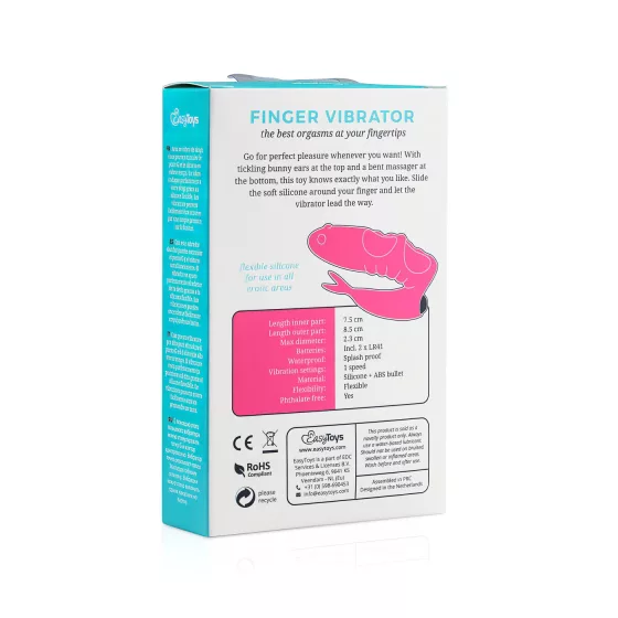 Easytoys Finger - 2-in-1 Finger Vibrator (Black)