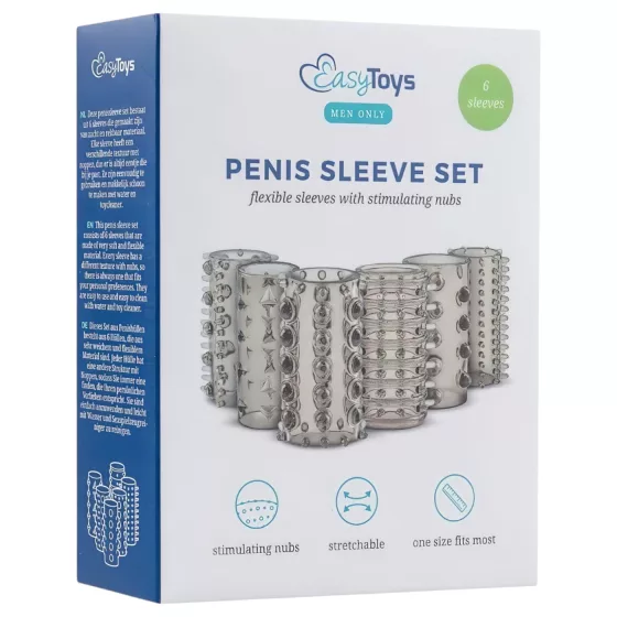 Easytoys Penis Sleeve Set - Gray (6 Pieces)