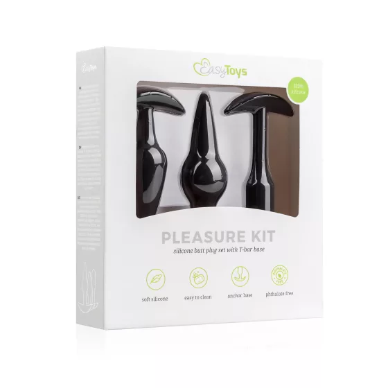 Easytoys Pleasure Kit - Versatile Black Anal Plug Set
