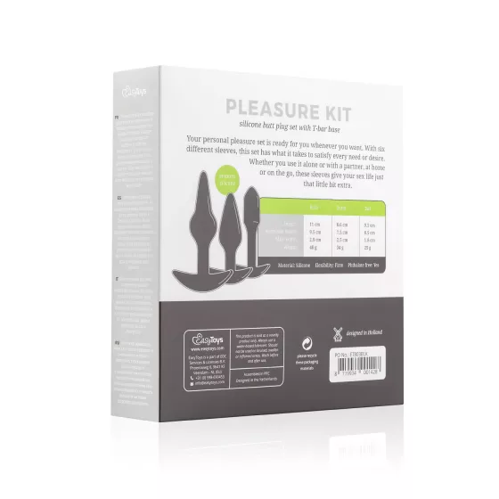 Easytoys Pleasure Kit - Versatile Black Anal Plug Set