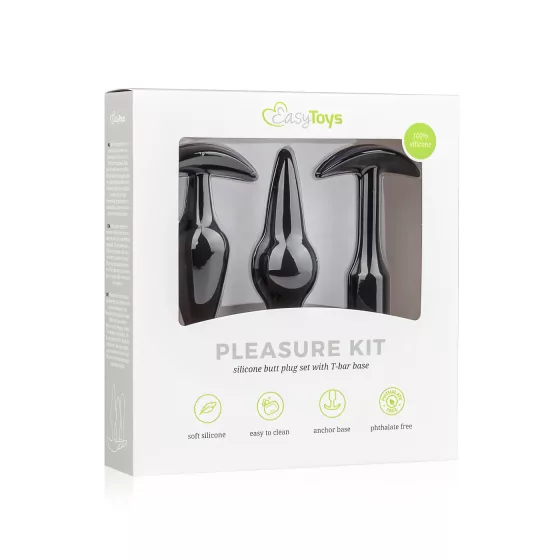 Easytoys Pleasure Kit - Versatile Black Anal Plug Set