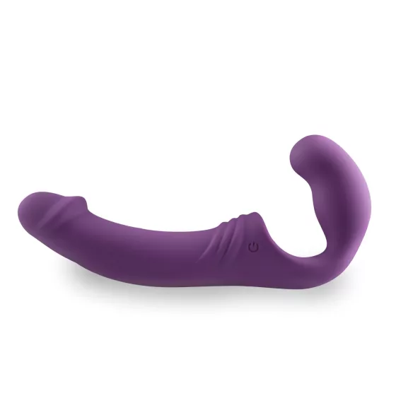 Easytoys - Rechargeable Strapless Strap-On Vibrator (Purple)