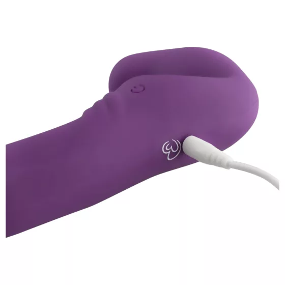 Easytoys - Rechargeable Strapless Strap-On Vibrator (Purple)