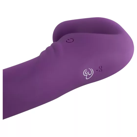 Easytoys - Rechargeable Strapless Strap-On Vibrator (Purple)