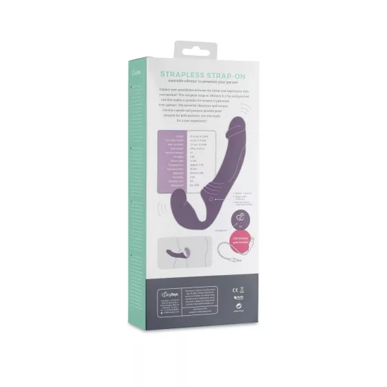 Easytoys - Rechargeable Strapless Strap-On Vibrator (Purple)