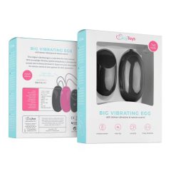   Easytoys - Rechargeable Waterproof Remote Control Vibrating Egg (Black)