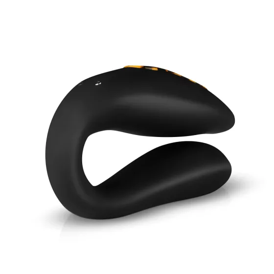Panthra Zuna - Rechargeable Waterproof Couples Vibrator (Leopard Black)