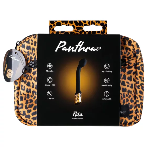 Panthra Nila - Rechargeable, Waterproof G-spot Vibrator (Leopard-Black) 