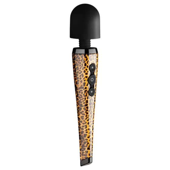 Panthra Shaka Wand - Rechargeable, Massage Vibrator (Leopard-Black) 
