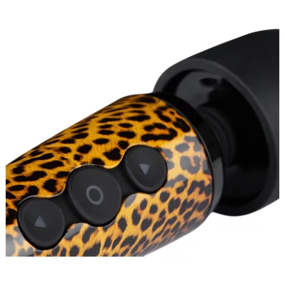 Panthra Shaka Wand - Rechargeable, Massage Vibrator (Leopard-Black) 