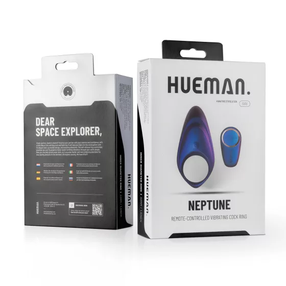 Hueman Neptune - Waterproof Vibrating Purple Penis Ring