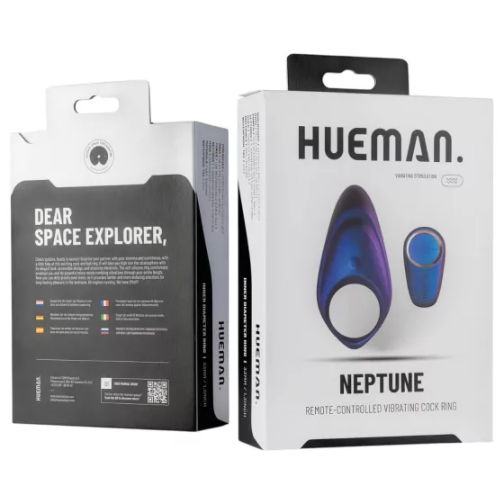 Hueman Neptune - Waterproof Vibrating Purple Penis Ring