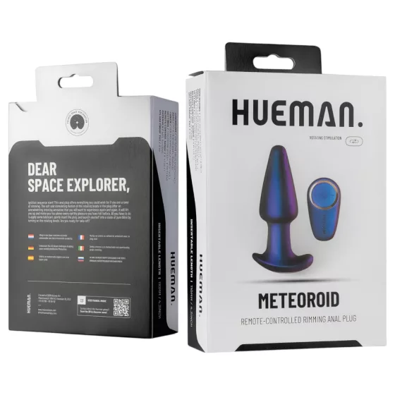 Hueman Meteoroid - Rotating Bead Anal Vibrator with Radio (Purple)