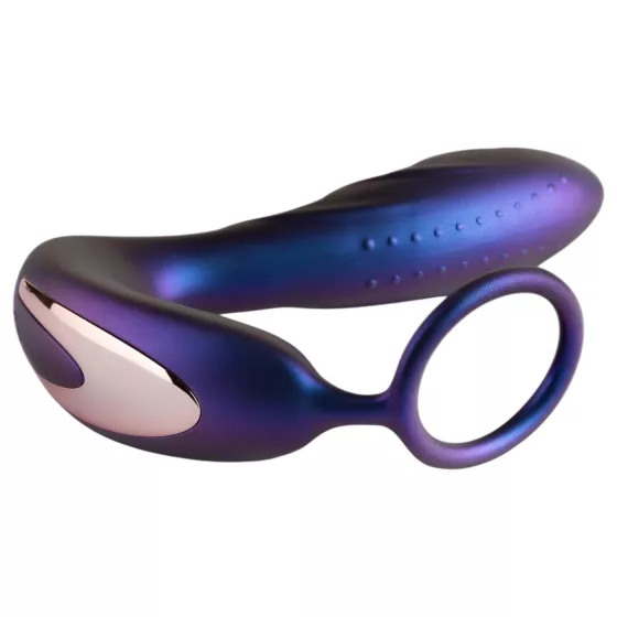 Hueman Black Hole - remote‑control anal vibrator with penis ring (purple)