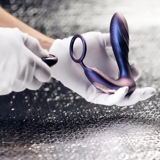 Hueman Black Hole - Purple Remote Anal Vibrator with Cock Ring