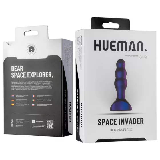 Hueman Space Inveder - rechargeable anal vibrator (purple)