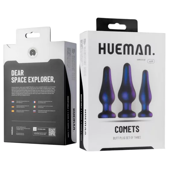 Hueman Comets - Silicone Anal Plug Set (3 Pieces) - Purple