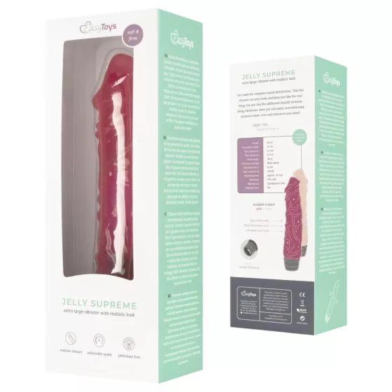 Easytoys Jelly Supreme - Lifelike Vibrator (Pink)