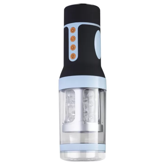 CRUIZR CM04 - Rechargeable Rotating Masturbator (Black-Blue)