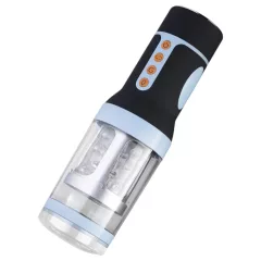 CRUIZR CM04 - Rechargeable Rotating Masturbator (Black-Blue)