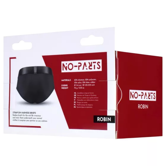 No-Parts Robin - Clip-On Briefs (Black) - L