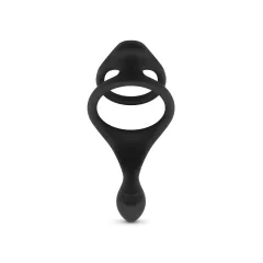   EasyToys Pleasure Ring - Flexible Black Penis and Testicle Ring
