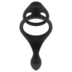   EasyToys Pleasure Ring - Flexible Black Penis and Testicle Ring