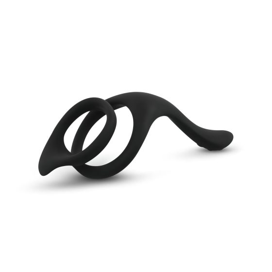 EasyToys Pleasure Ring - Flexible Black Penis and Testicle Ring