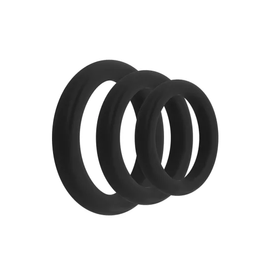 Easytoys Explore Ring - 3-Piece Black Penis Ring Set