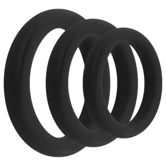 Easytoys Explore Ring - 3-Piece Black Penis Ring Set