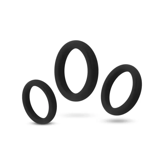 Easytoys Explore Ring - 3-Piece Black Penis Ring Set
