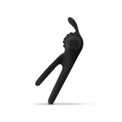 Easytoys Share Ring - Vibrating Black Penis & Testicle Ring