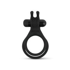 Easytoys Share Ring - Vibrating Black Penis & Testicle Ring
